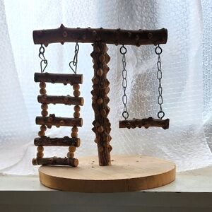 Wooden Bird Swing and Ladder